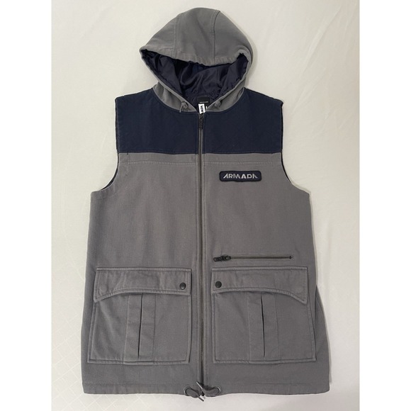 Armada Other - Armada Irwin Hooded Vest L Mens Gray Blue Zip Snowboard Winter